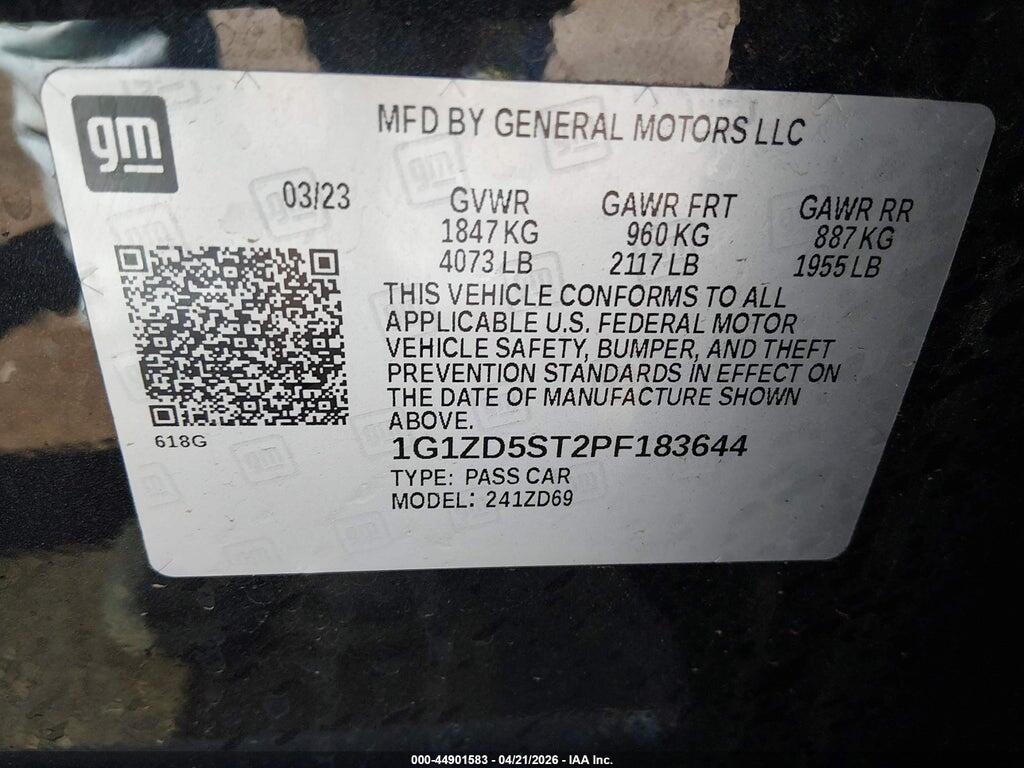 1G1ZD5ST2PF183644 2023 CHEVROLET MALIBU photo no. 9
