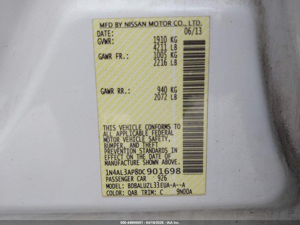 1N4AL3AP8DC901698 2013 NISSAN ALTIMA photo no. 9
