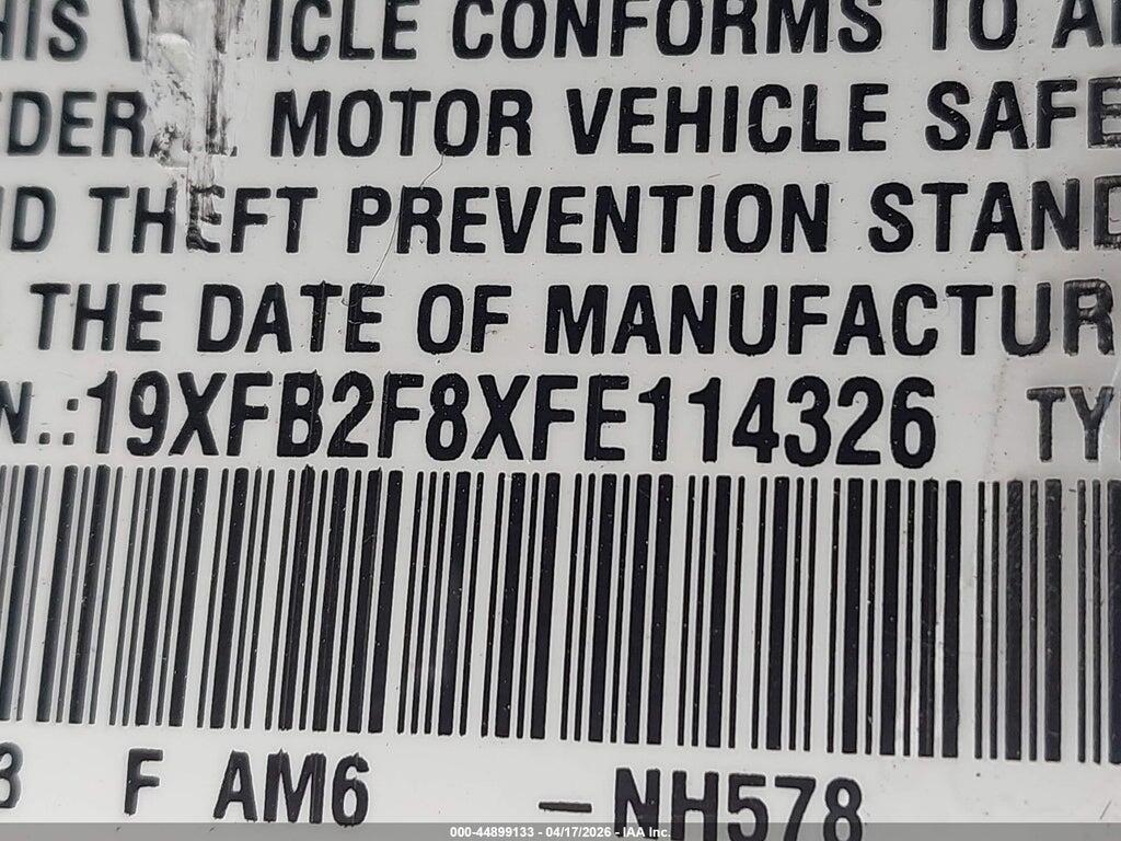 19XFB2F8XFE114326 2015 HONDA CIVIC photo no. 9