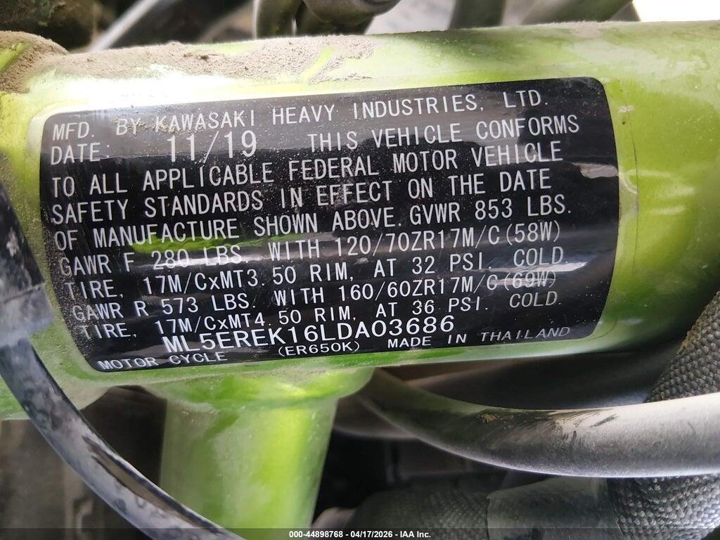 ML5EREK16LDA03686 2020 KAWASAKI ER650 photo no. 10