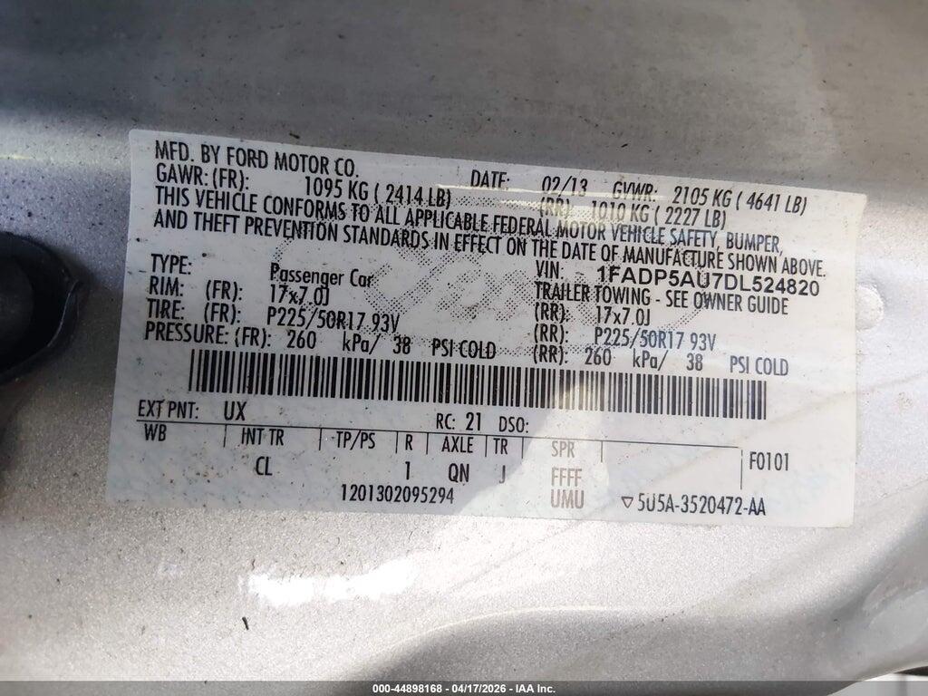 1FADP5AU7DL524820 2013 FORD C-MAX HYBRID photo no. 9