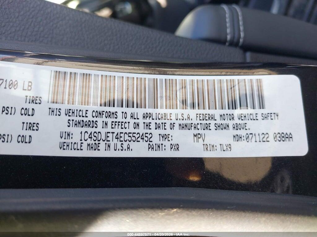 1C4SDJET4EC552452 2014 DODGE DURANGO photo no. 9
