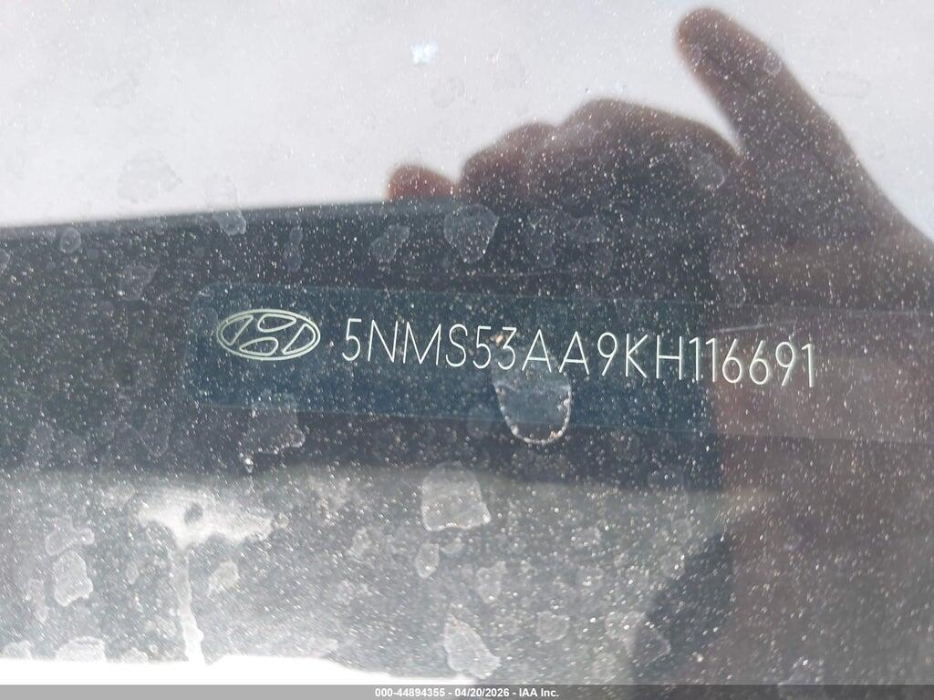 5NMS53AA9KH116691 2019 HYUNDAI SANTA FE photo no. 9