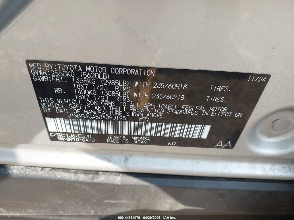 JTMABACA5RA090195 2024 TOYOTA BZ4X photo no. 9