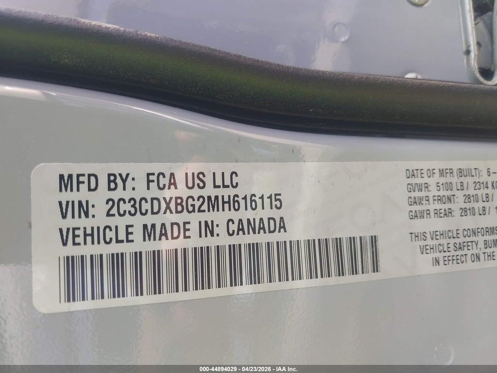 2C3CDXBG2MH616115 2021 DODGE CHARGER photo no. 9