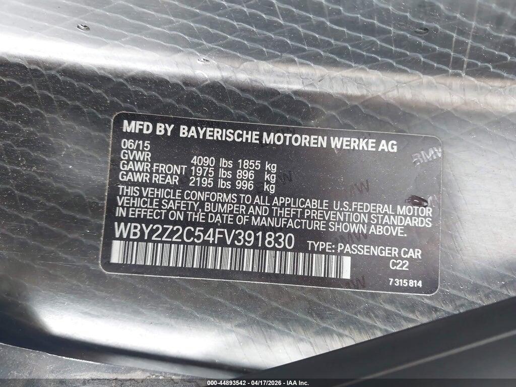 WBY2Z2C54FV391830 2015 BMW I8 photo no. 9