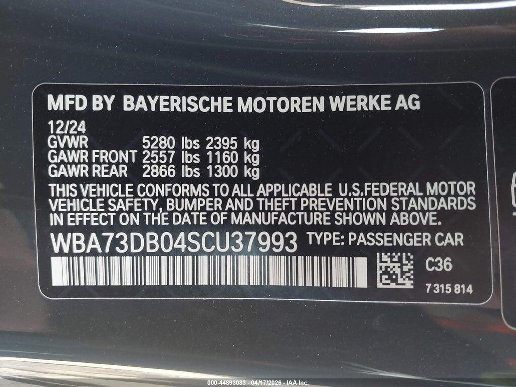 WBA73DB04SCU37993 2025 BMW M440I photo no. 9