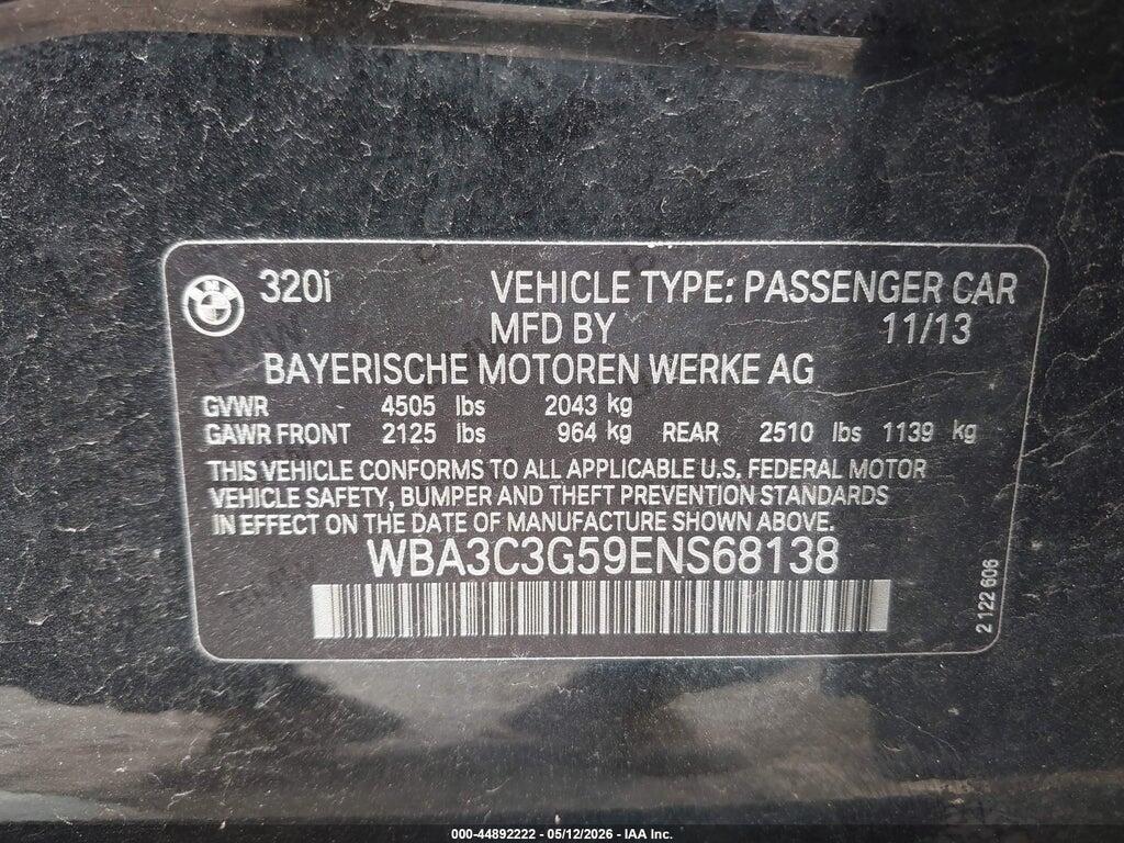 WBA3C3G59ENS68138 2014 BMW 320I photo no. 9