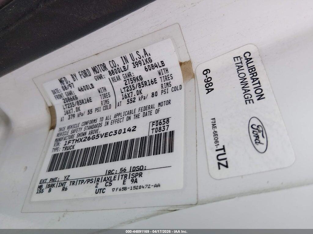 1FTHX26G5VEC30142 1997 FORD F-250 photo no. 9