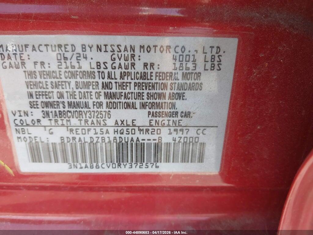3N1AB8CV0RY372576 2024 NISSAN SENTRA photo no. 9