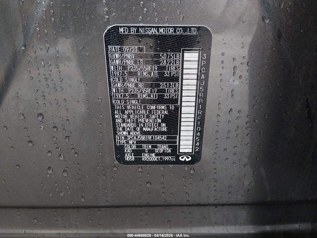 3PCAJ5BB1RF104542 2024 INFINITI QX50 photo no. 9