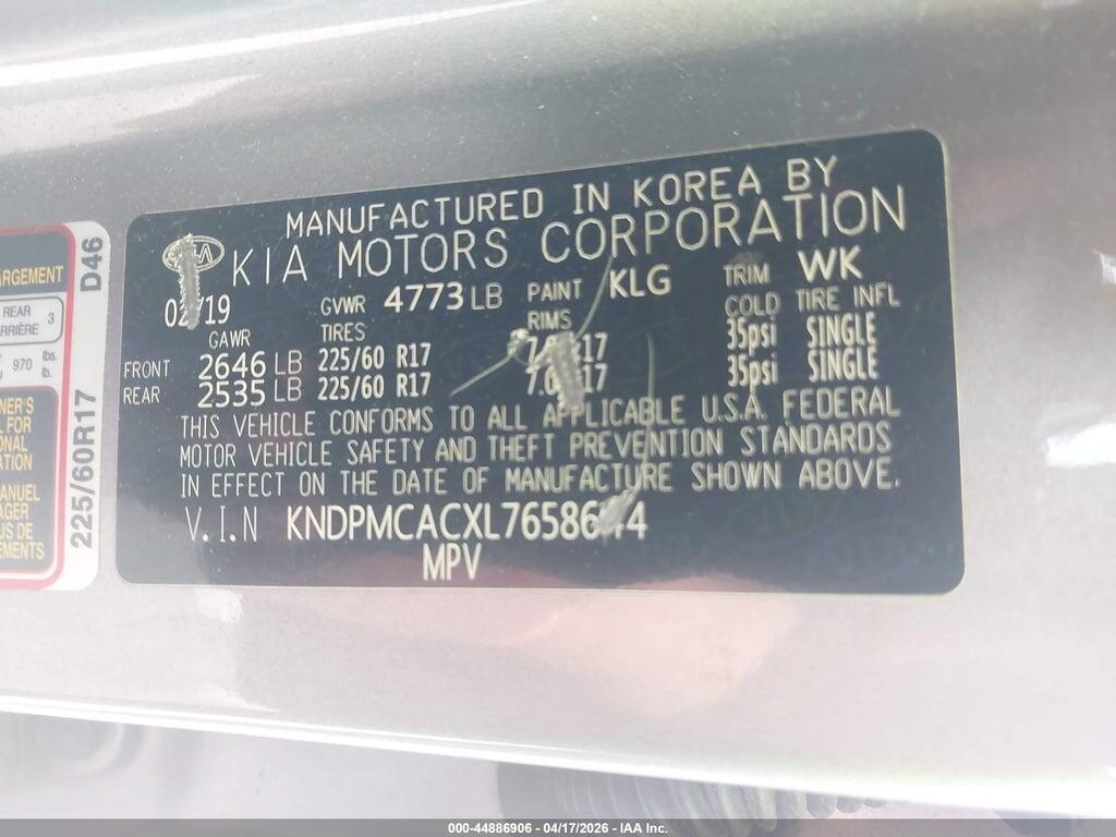 KNDPMCACXL7658644 2020 KIA SPORTAGE photo no. 9