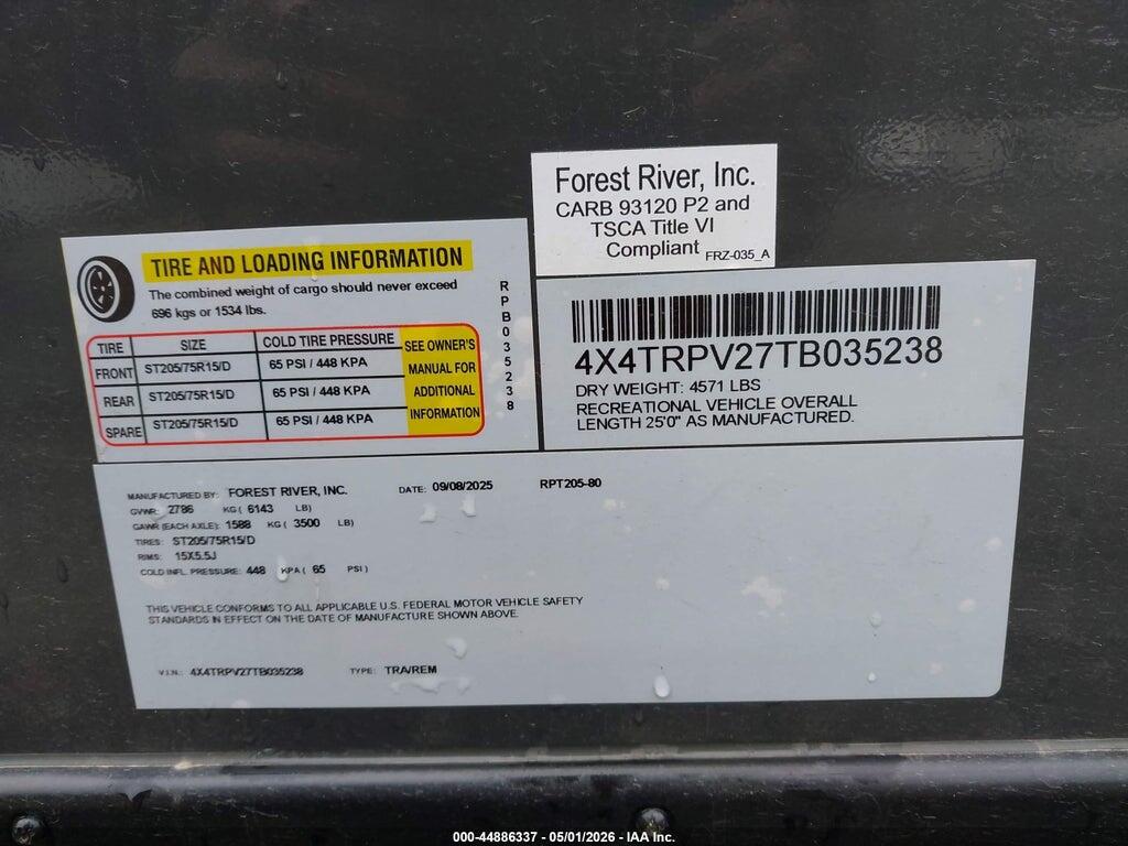 4X4TRPV27TB035238 2026 FOREST RIVER OTHER photo no. 9