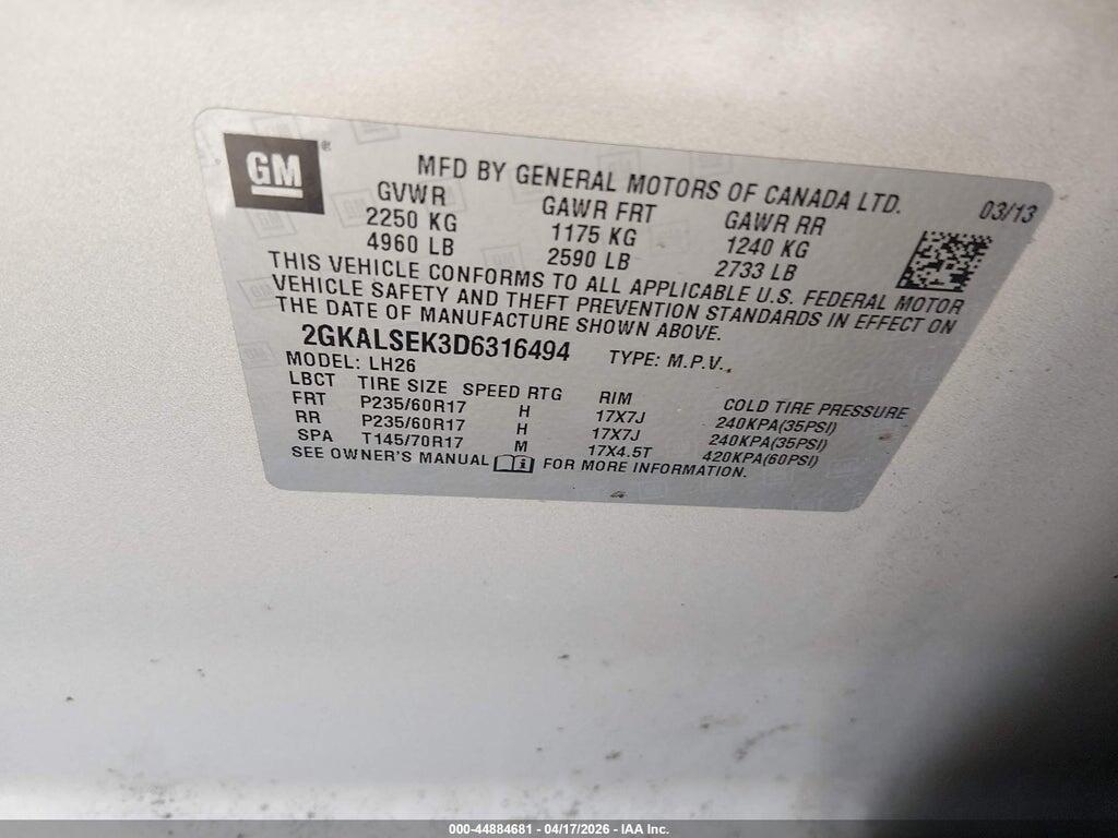 2GKALSEK3D6316494 2013 GMC TERRAIN photo no. 9