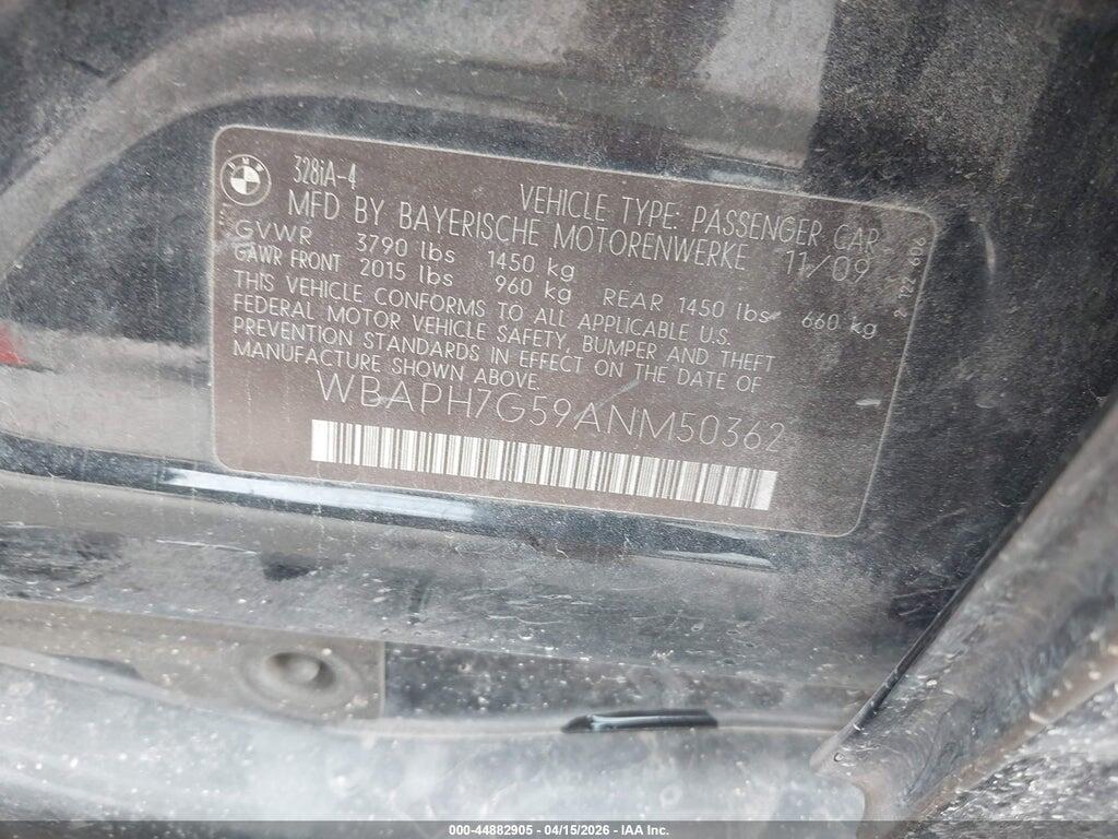 WBAPH7G59ANM50362 2010 BMW 328I photo no. 9