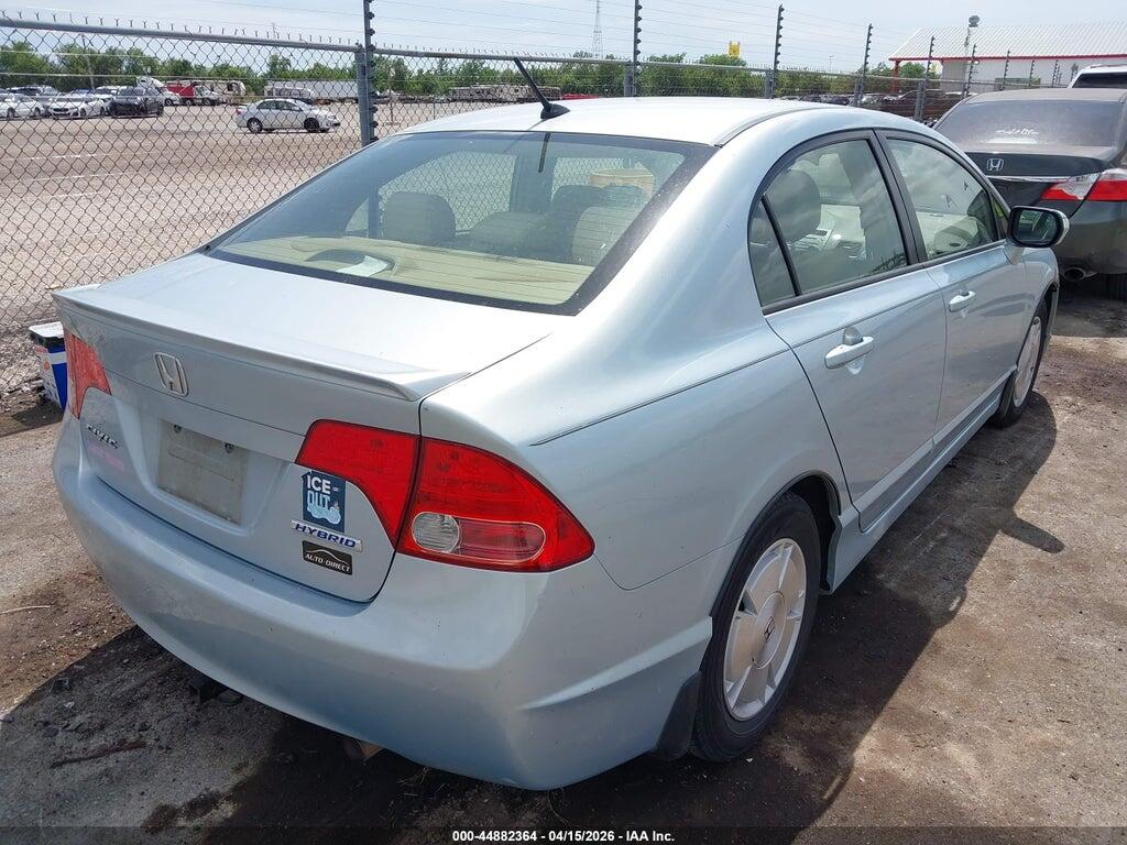 JHMFA36238S011154 2008 HONDA CIVIC HYBRID photo no. 4