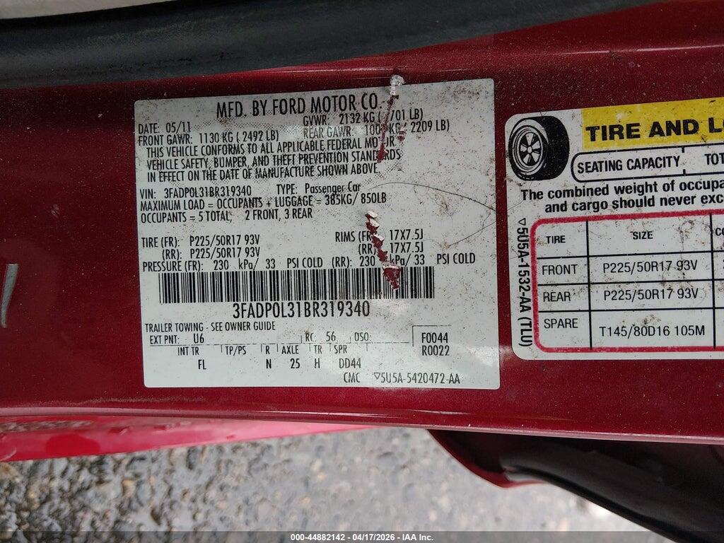 3FADP0L31BR319340 2011 FORD FUSION HYBRID photo no. 9