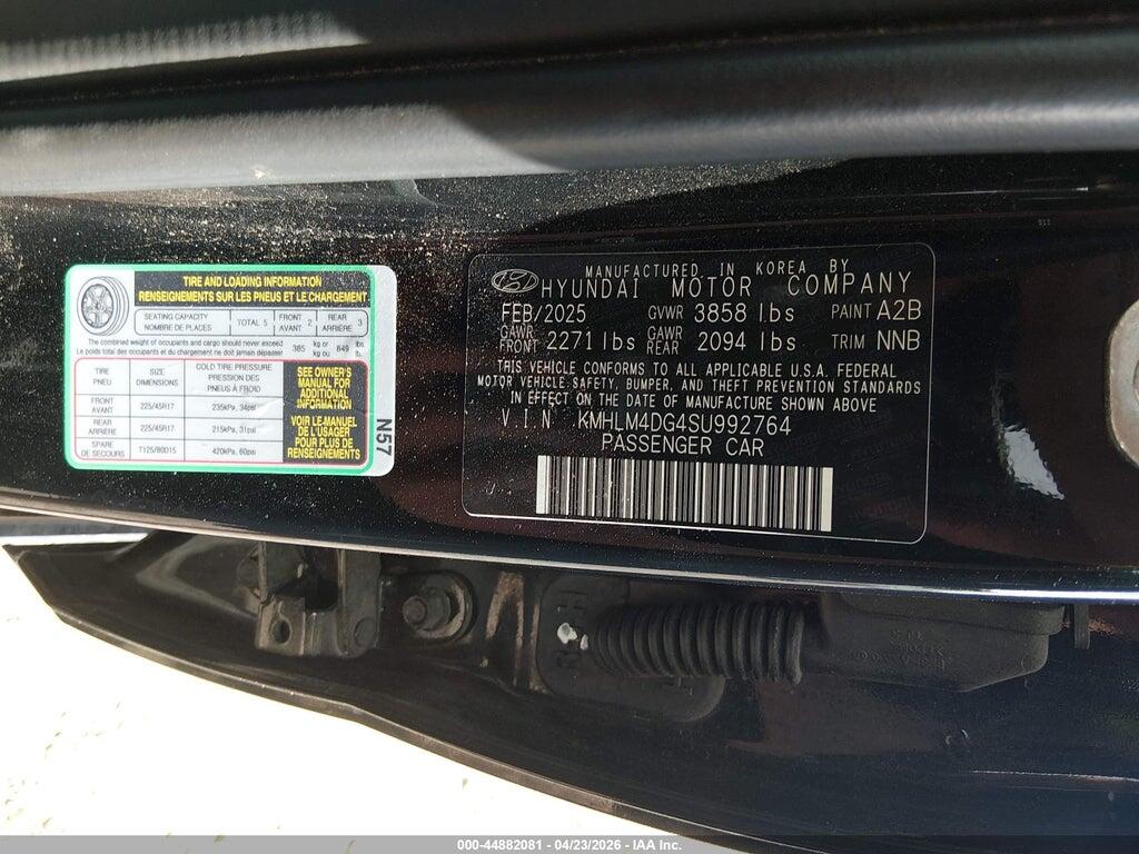 KMHLM4DG4SU992764 2025 HYUNDAI ELANTRA photo no. 9
