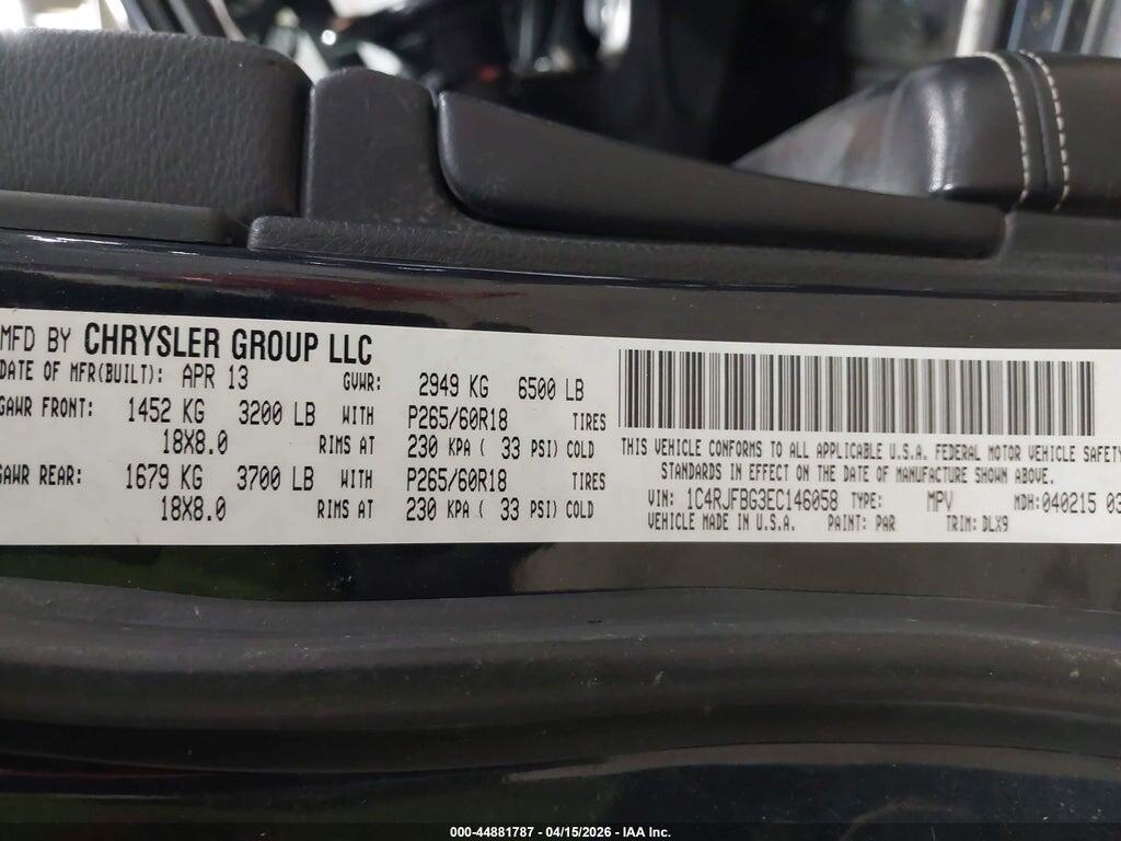 1C4RJFBG3EC146058 2014 JEEP GRAND CHEROKEE photo no. 9