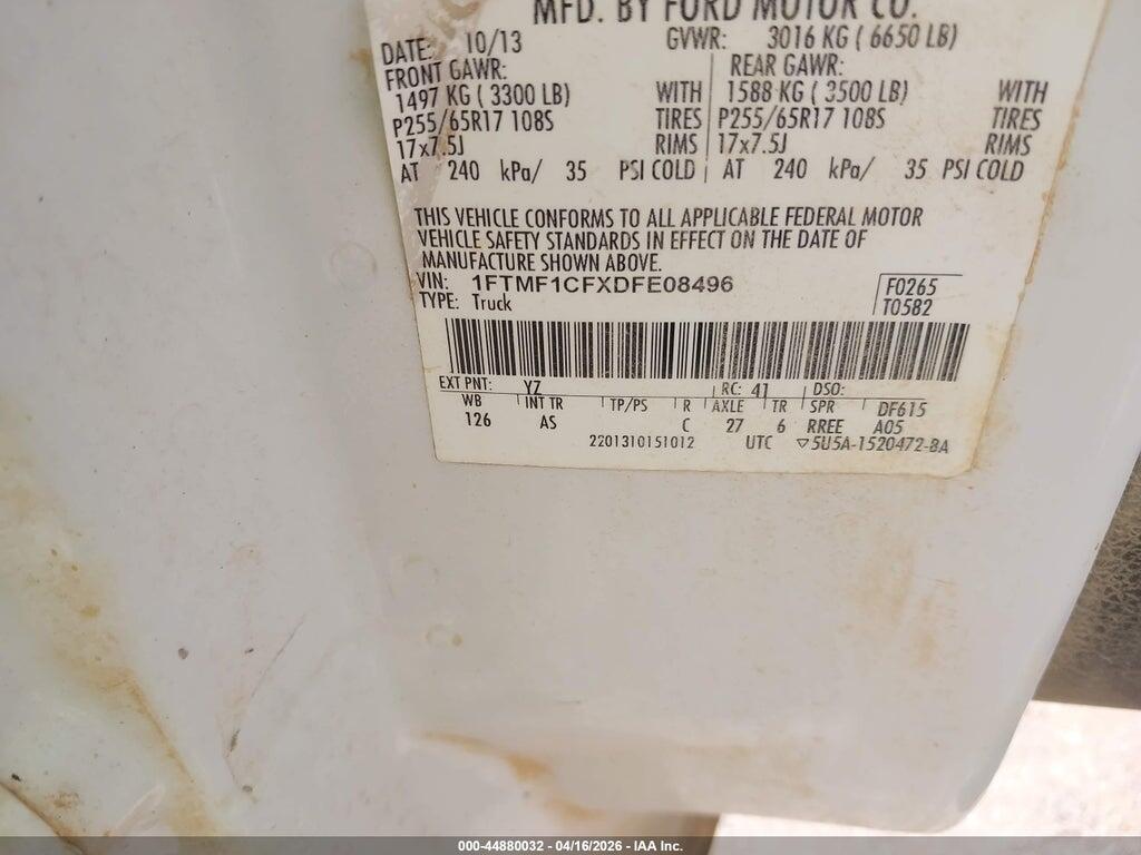 1FTMF1CFXDFE08496 2013 FORD F-150 photo no. 9