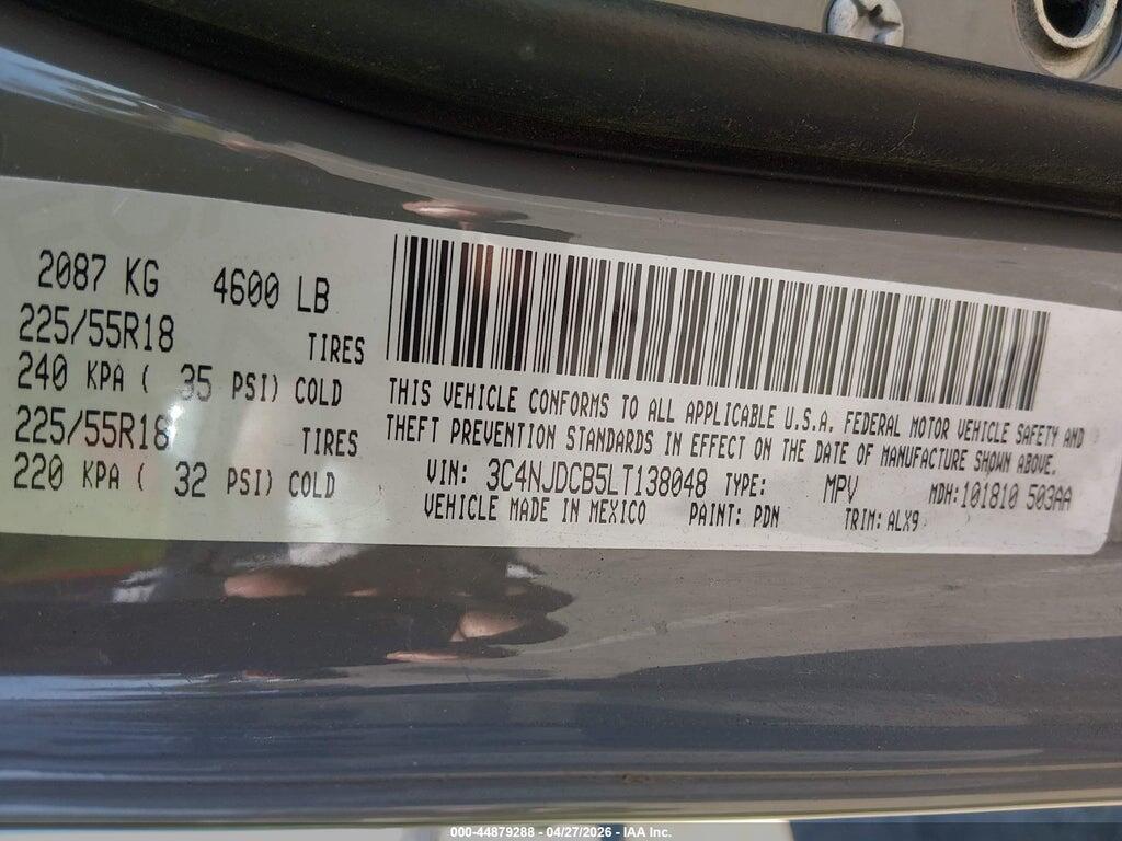 3C4NJDCB5LT138048 2020 JEEP COMPASS photo no. 9