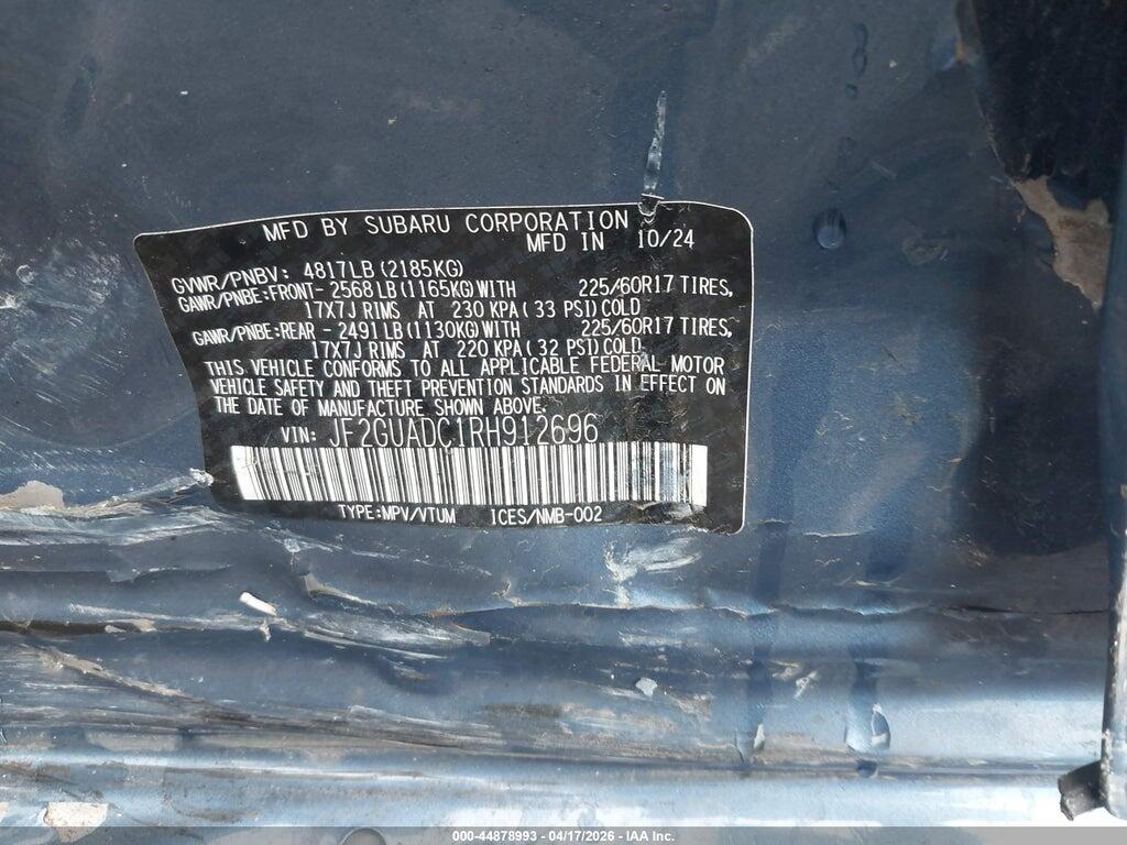 JF2GUADC1RH912696 2024 SUBARU CROSSTREK photo no. 9