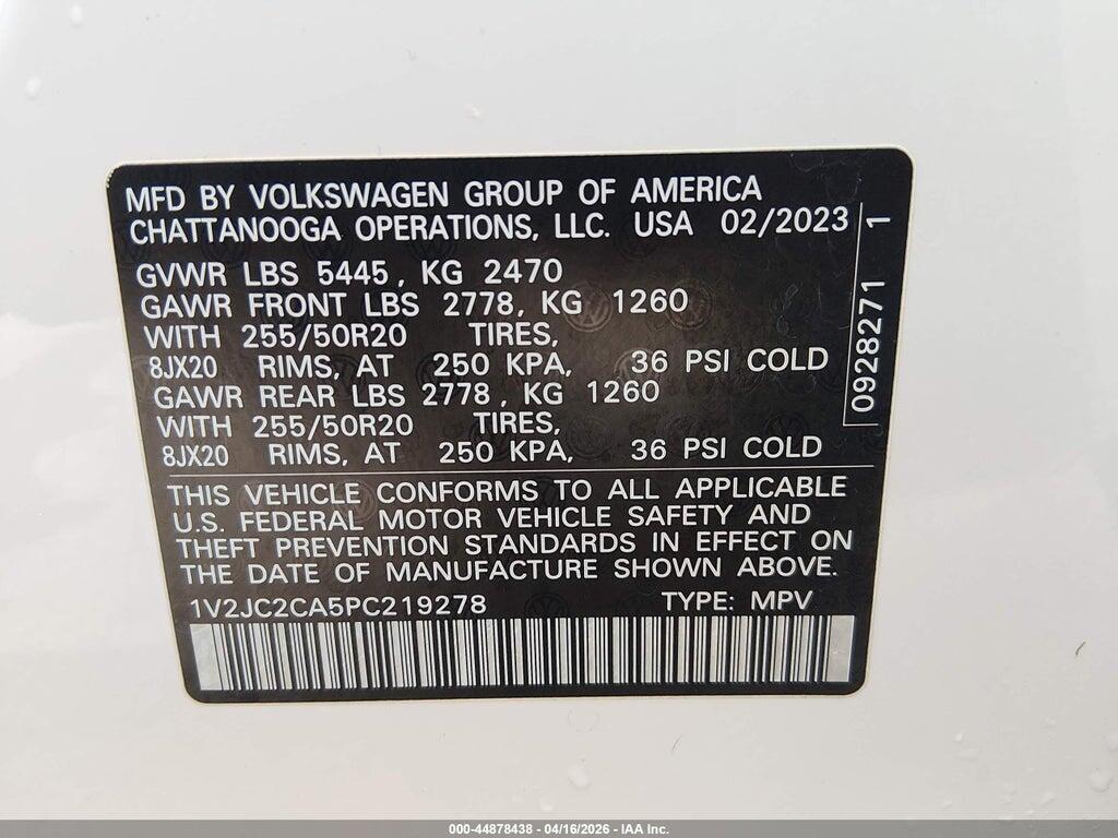1V2JC2CA5PC219278 2023 VOLKSWAGEN ATLAS CROSS SPORT photo no. 9
