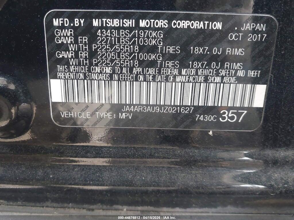 JA4AR3AU9JZ021627 2018 MITSUBISHI OUTLANDER SPORT photo no. 9