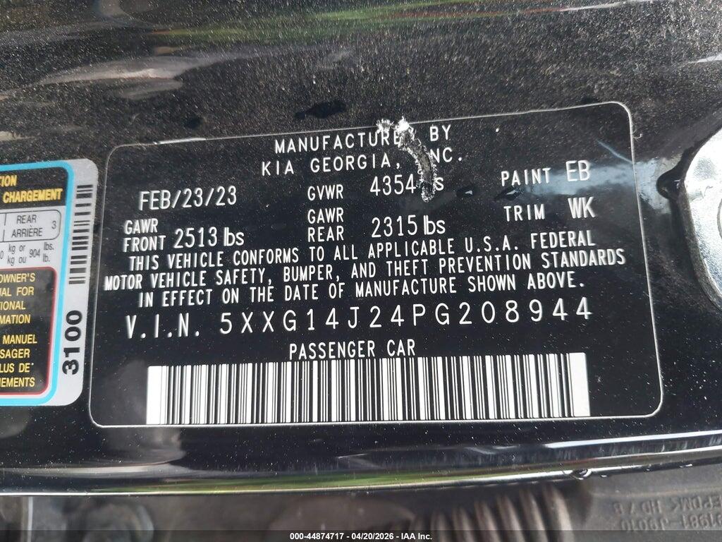 5XXG14J24PG208944 2023 KIA K5 photo no. 9