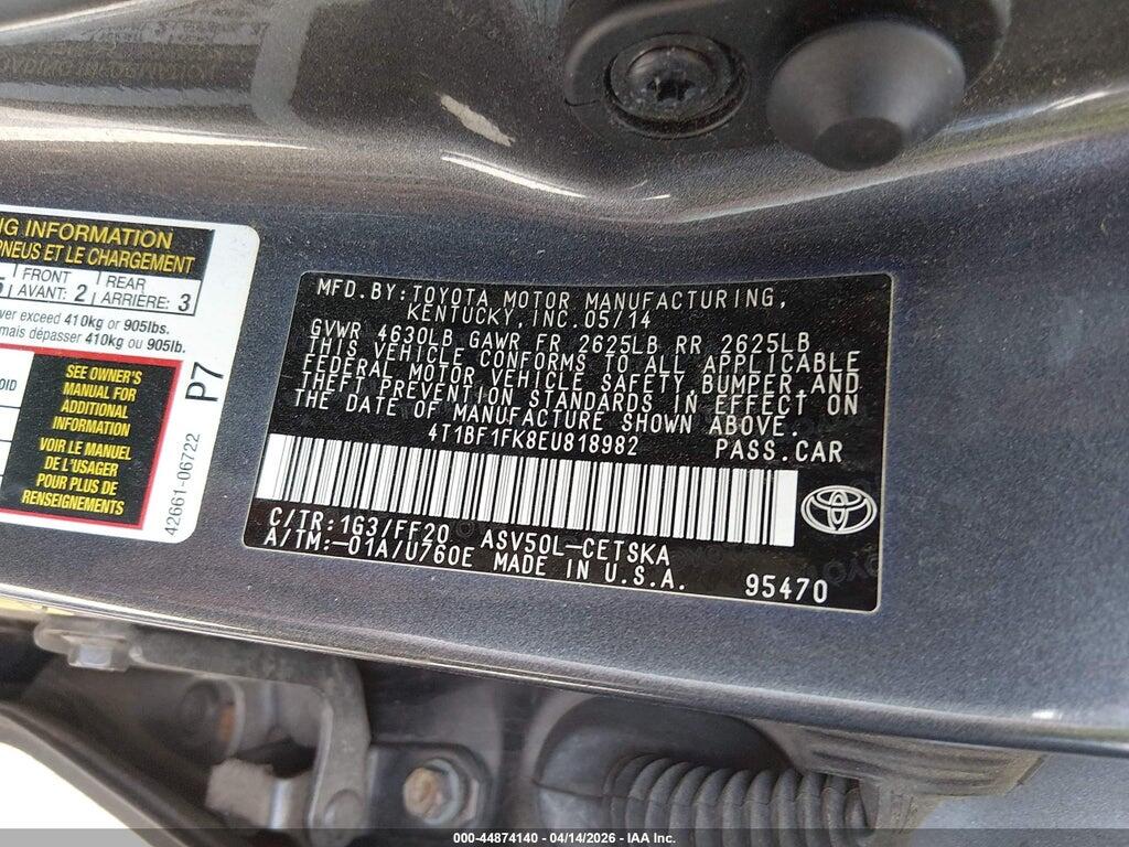 4T1BF1FK8EU818982 2014 TOYOTA CAMRY photo no. 9