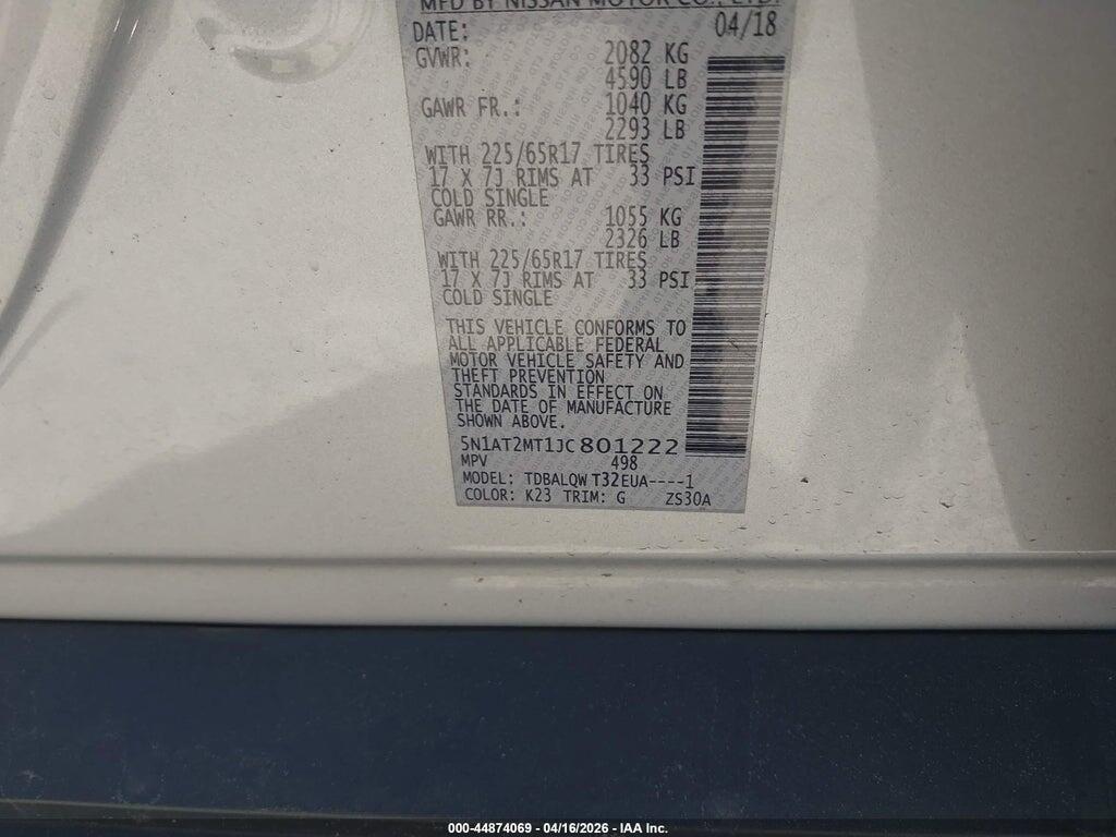 5N1AT2MT1JC801222 2018 NISSAN ROGUE photo no. 9