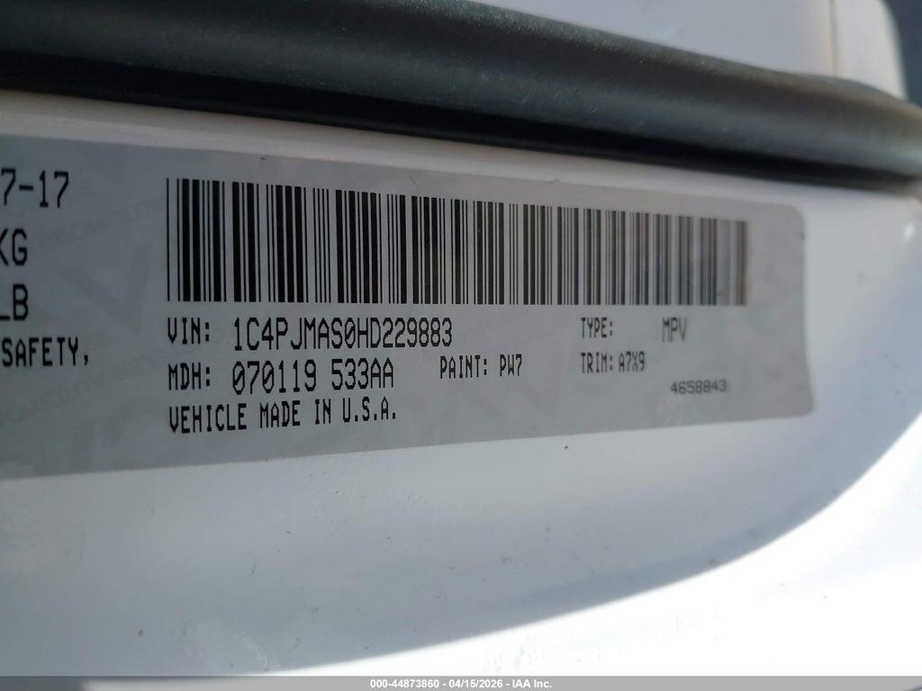 1C4PJMAS0HD229883 2017 JEEP CHEROKEE photo no. 9
