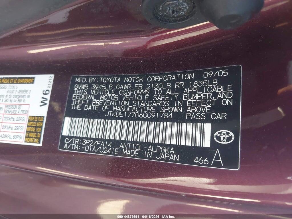 JTKDE177060091784 2006 SCION TC photo no. 9