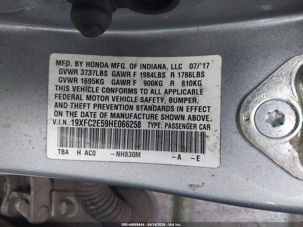 19XFC2E59HE066258 2017 HONDA CIVIC photo no. 9