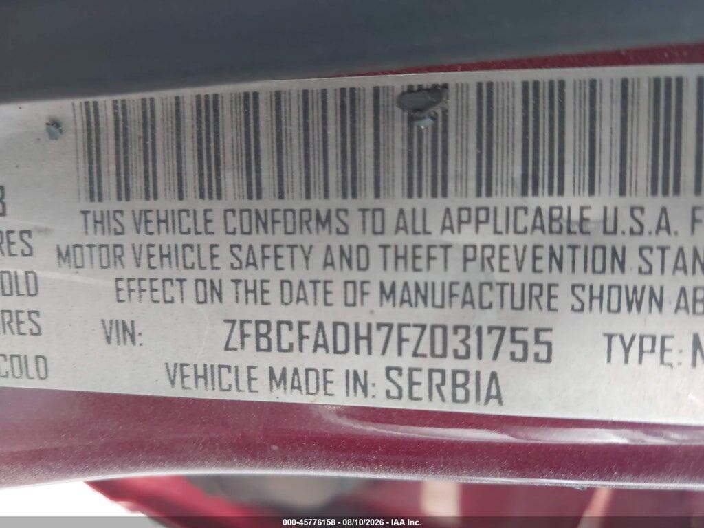 ZFBCFADH7FZ031755 2015 FIAT 500L photo no. 9
