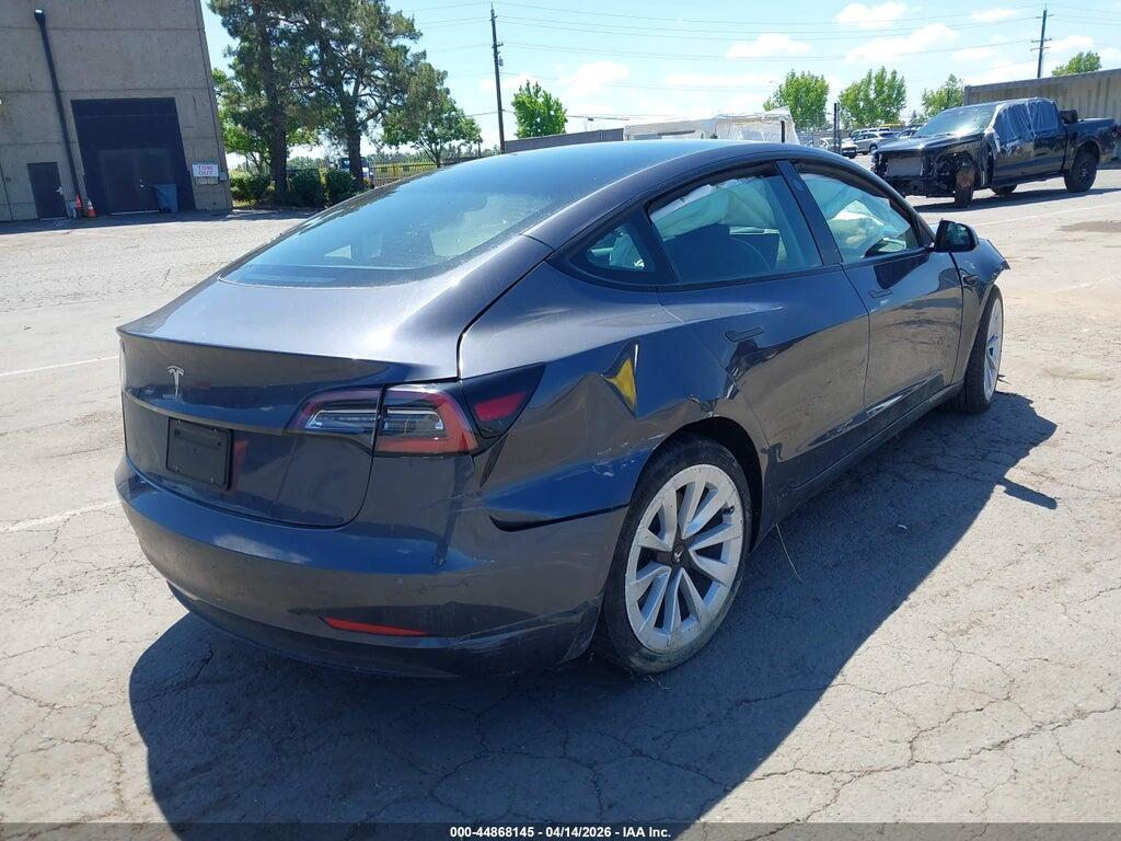 5YJ3E1EAXNF359306 2022 TESLA MODEL 3 photo no. 4