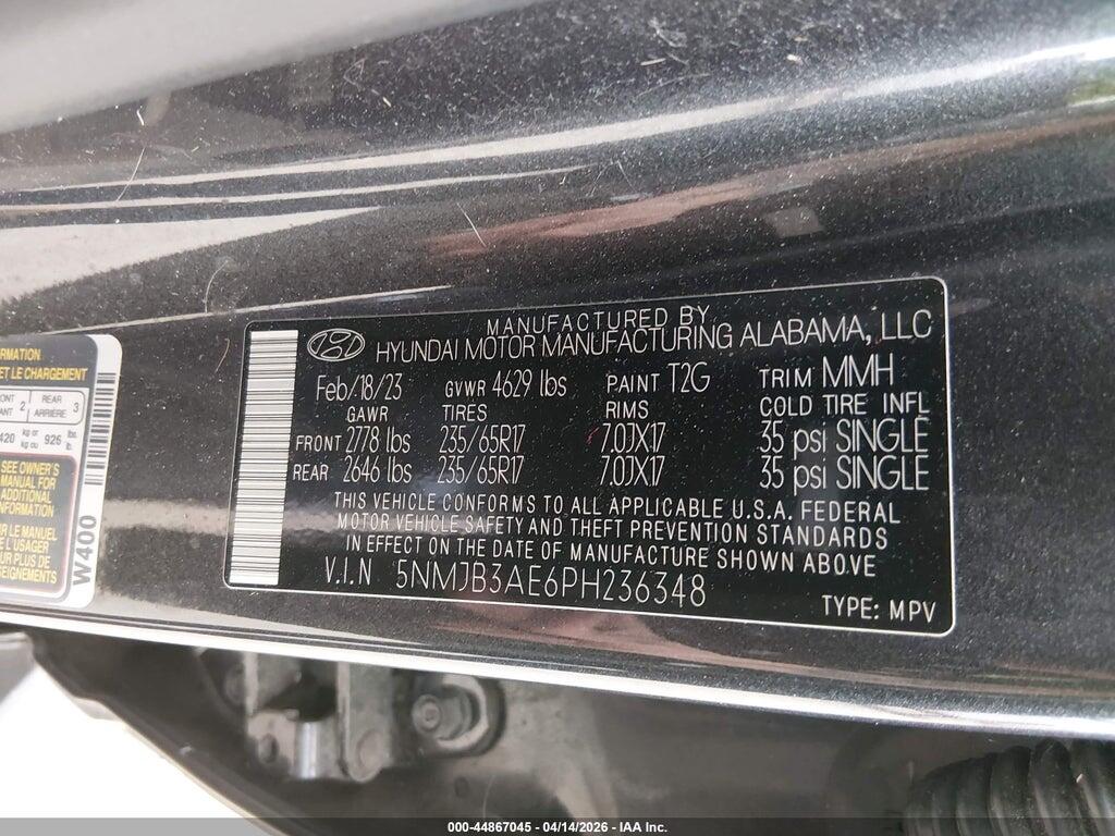 5NMJB3AE6PH236348 2023 HYUNDAI TUCSON photo no. 9