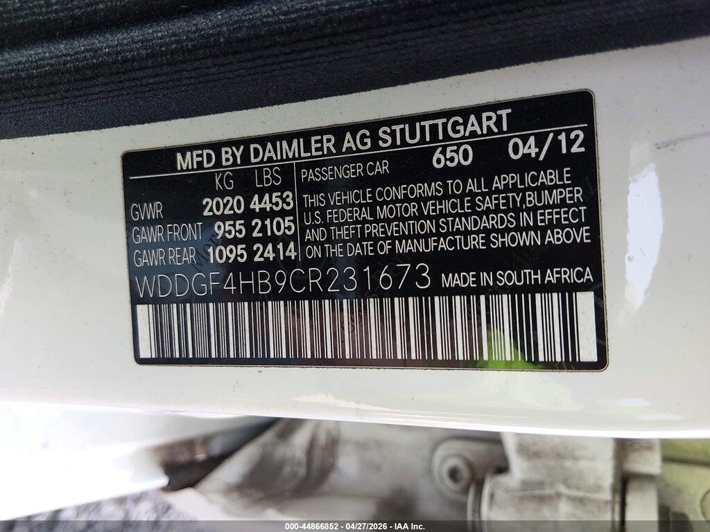 WDDGF4HB9CR231673 2012 MERCEDES-BENZ C 250 photo no. 9