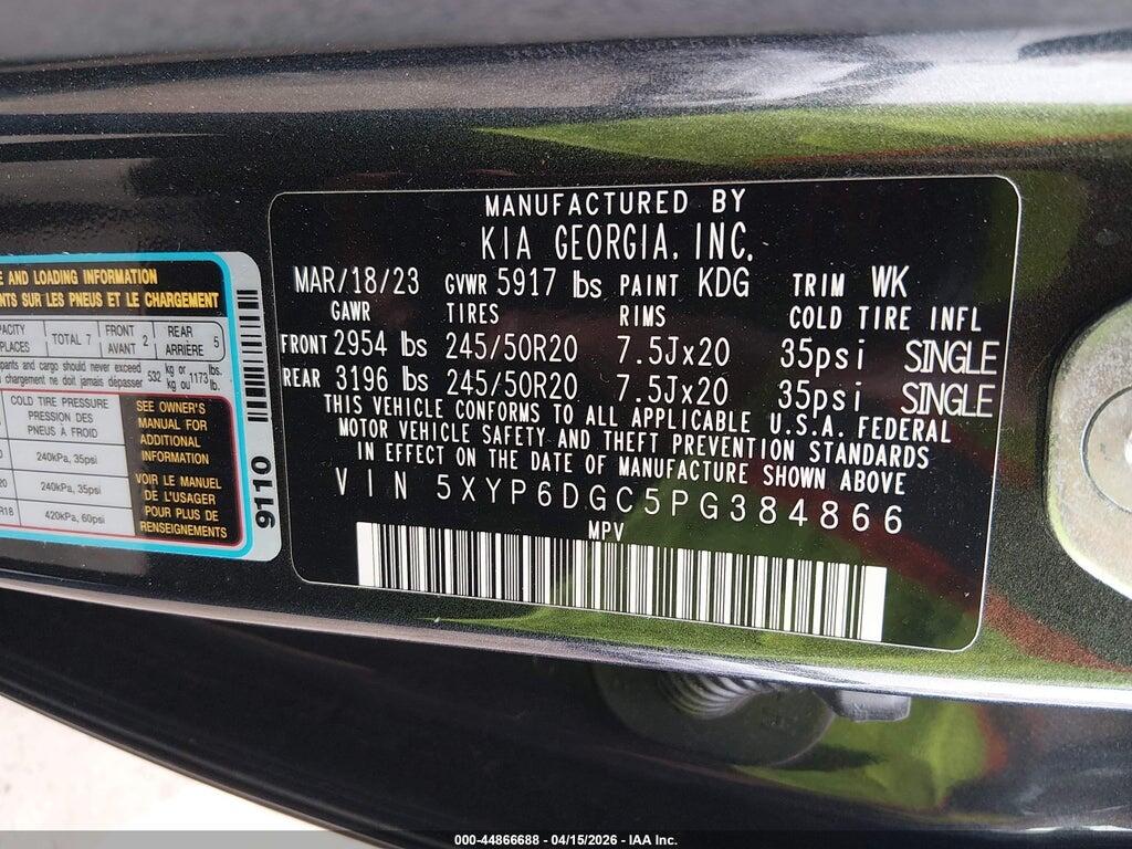 5XYP6DGC5PG384866 2023 KIA TELLURIDE photo no. 9