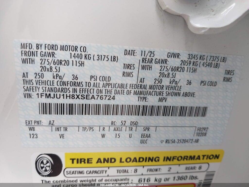 1FMJU1H8XSEA76724 2025 FORD EXPEDITION photo no. 9