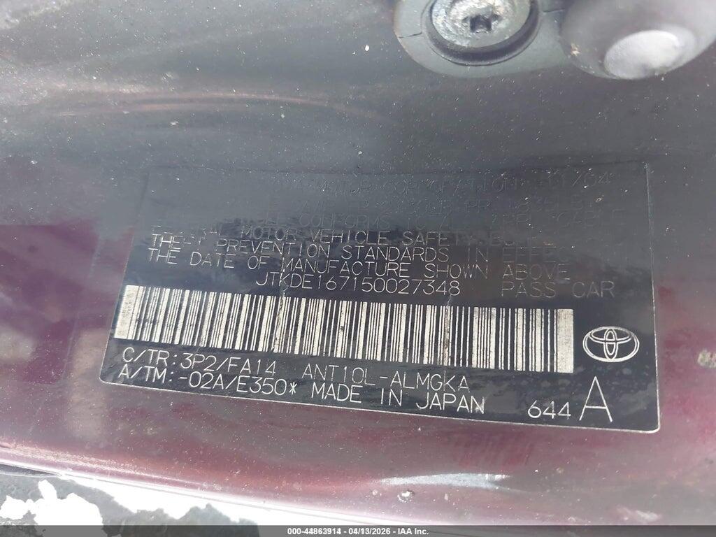 JTKDE167150027348 2005 SCION TC photo no. 9