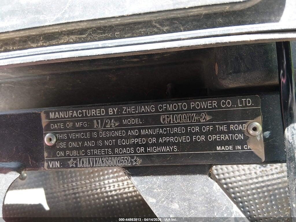LCELV1ZA3S6002552 2025 CF MOTO UFORCE photo no. 10