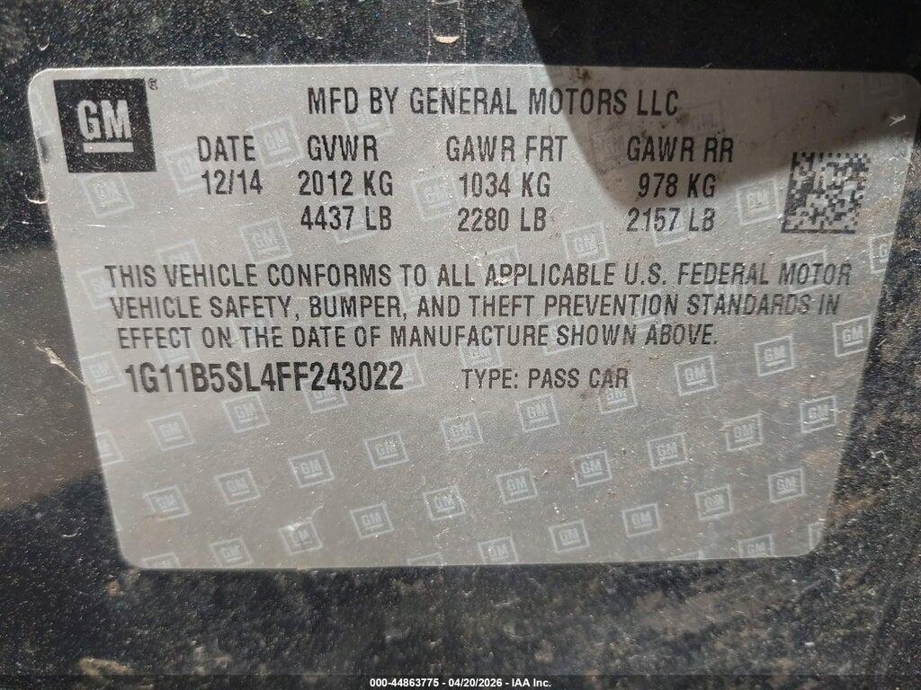 1G11B5SL4FF243022 2015 CHEVROLET MALIBU photo no. 9