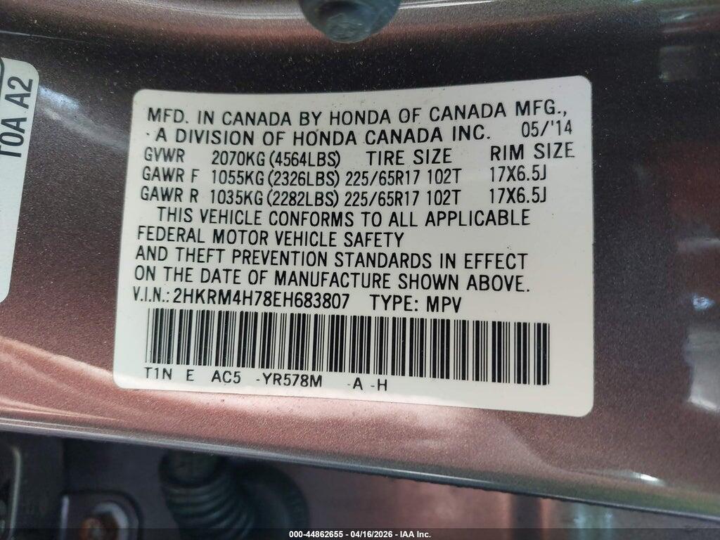 2HKRM4H78EH683807 2014 HONDA CR-V photo no. 9