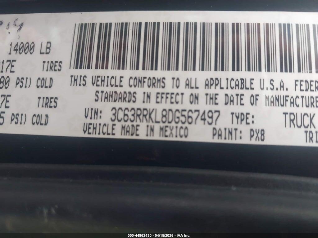3C63RRKL8DG567497 2013 RAM 3500 photo no. 8
