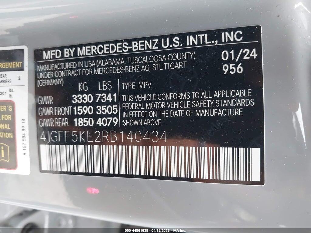 4JGFF5KE2RB140434 2024 MERCEDES-BENZ GLS 450 photo no. 9