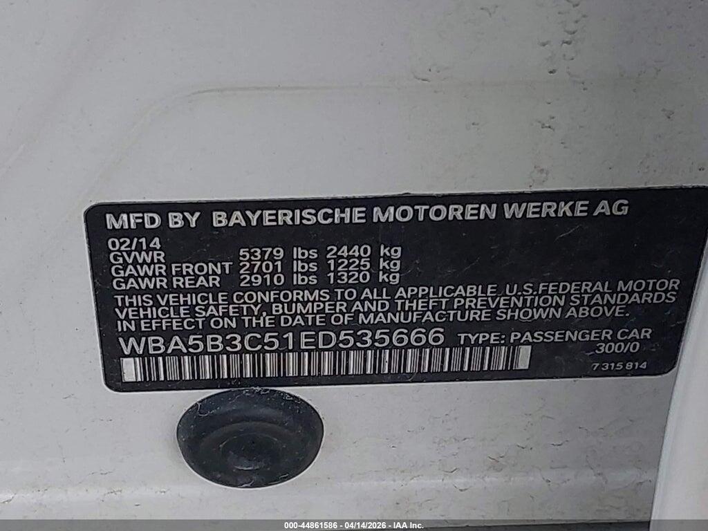 WBA5B3C51ED535666 2014 BMW 535I photo no. 9