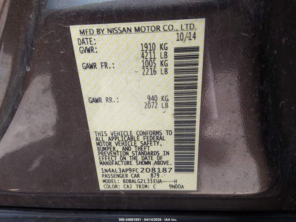 1N4AL3AP9FC208187 2015 NISSAN ALTIMA photo no. 9