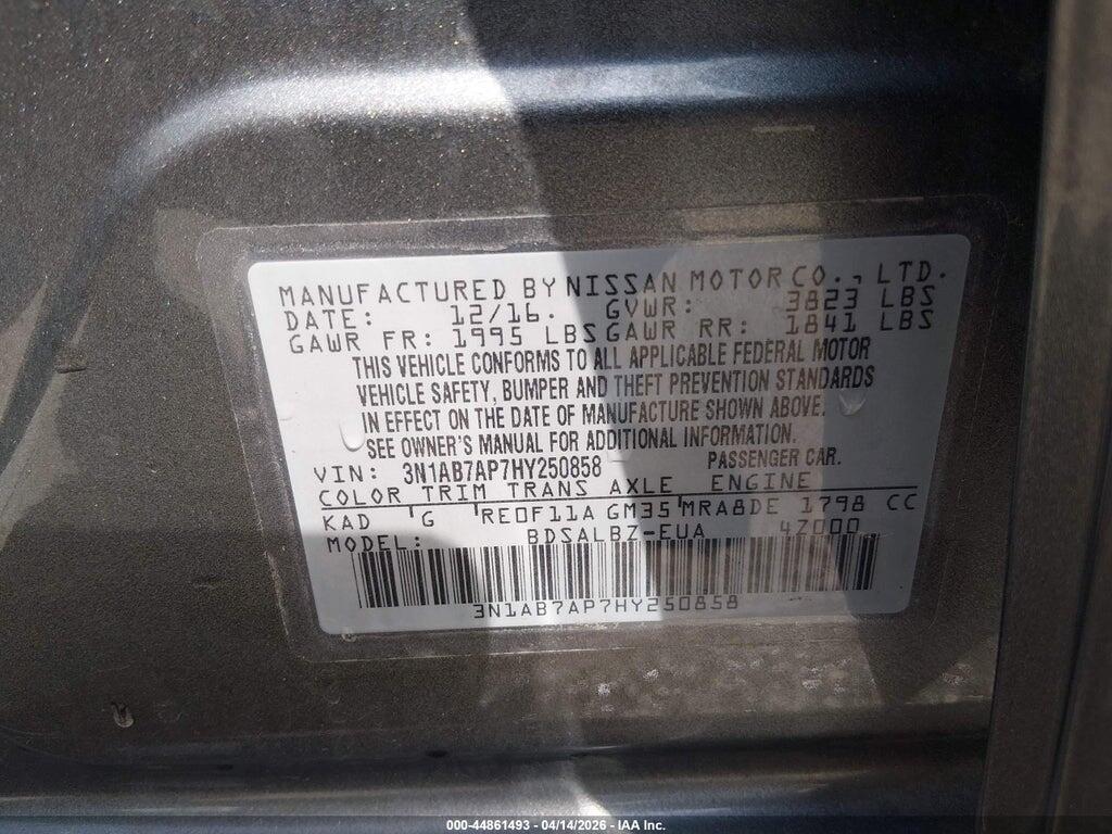 3N1AB7AP7HY250858 2017 NISSAN SENTRA photo no. 9