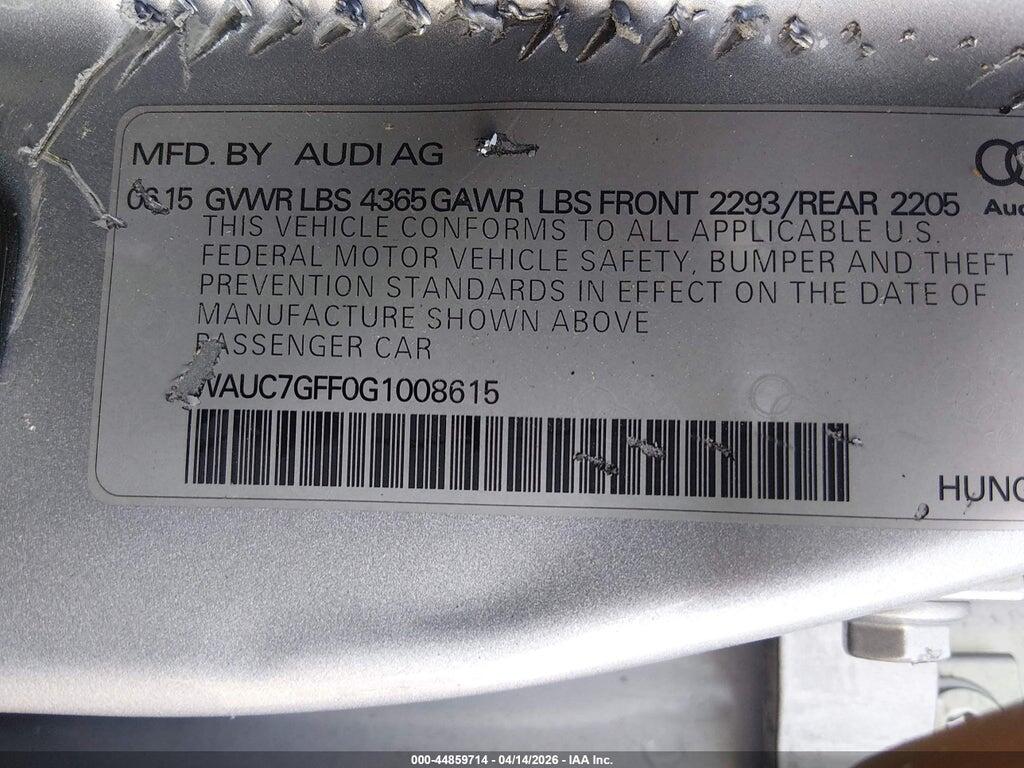 WAUC7GFF0G1008615 2016 AUDI A3 photo no. 9
